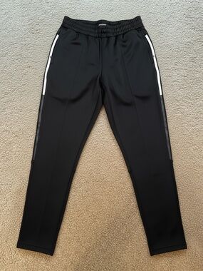 Adidas Black Tapered Training Pants Athletic Track Joggers, Size L